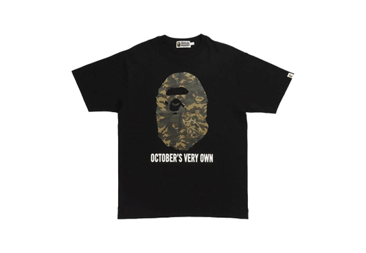 BAPE OVO Woodland Camo Ape Head T-Shirt Black