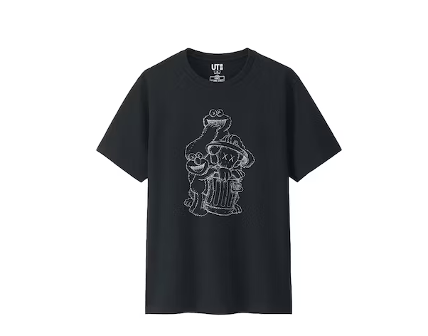 Kaws x Uniqlo x Sesame Street Trash Companion Black - Preowned