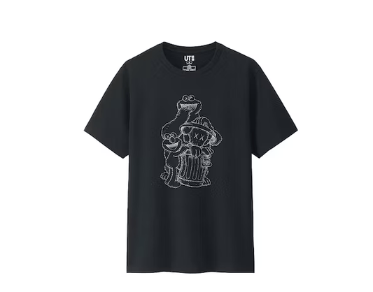 Kaws x Uniqlo x Sesame Street Trash Companion Black - Preowned