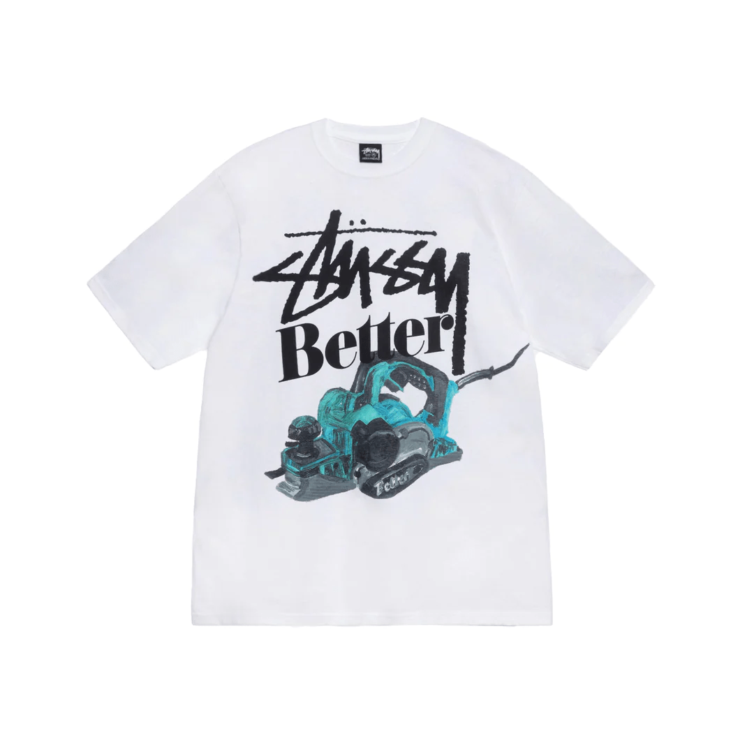 Stussy Better Gift Shop Built Better Tee White