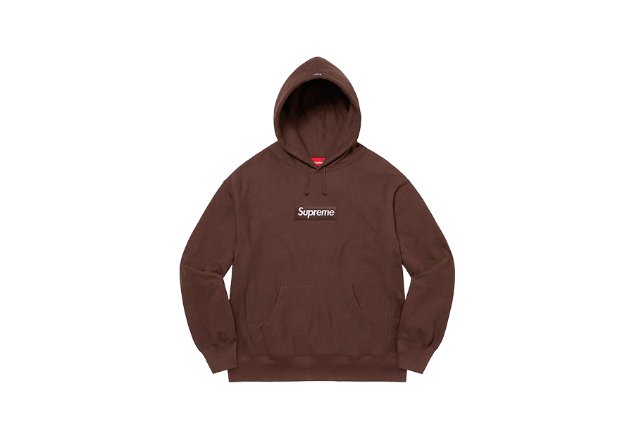 Supreme Box Logo Hooded Sweatshirt (FW21) Dark Brown - Preowned
